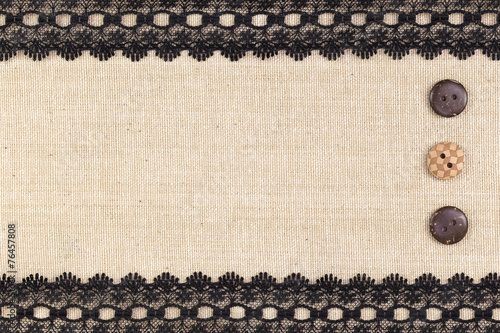 Obraz na płótnie Fabric textile border w salonie