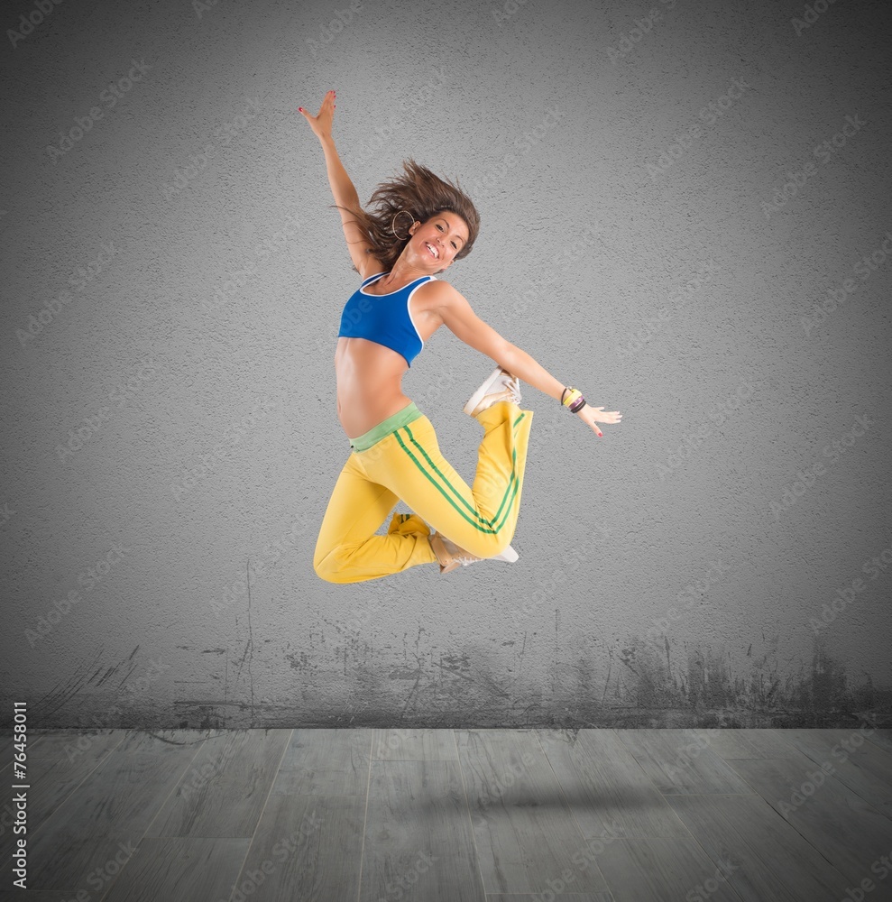 Dancer jumps - obrazy, fototapety, plakaty 
