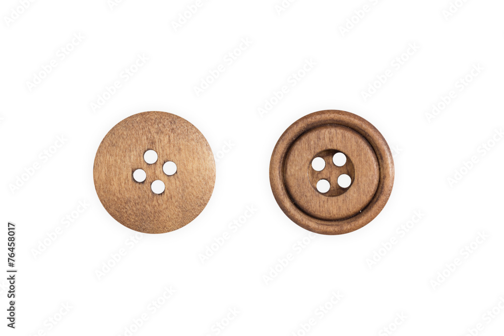 Obraz premium Wooden sewing button