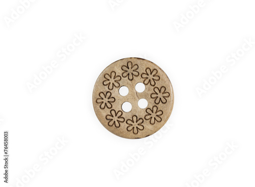 Wooden sewing button