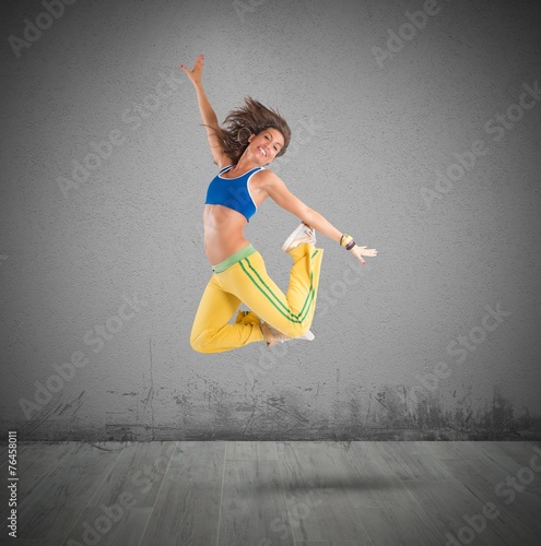 Dancer jumps #76458011