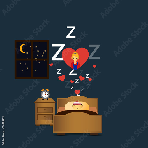 sleeping person.dreaming love