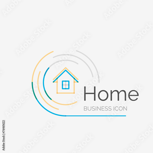 Thin line neat design logo, home idea