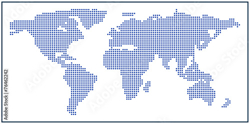 World map made of dots