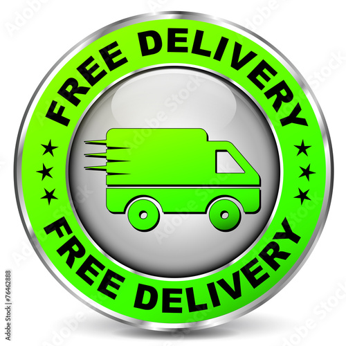 free delivery green circle icon