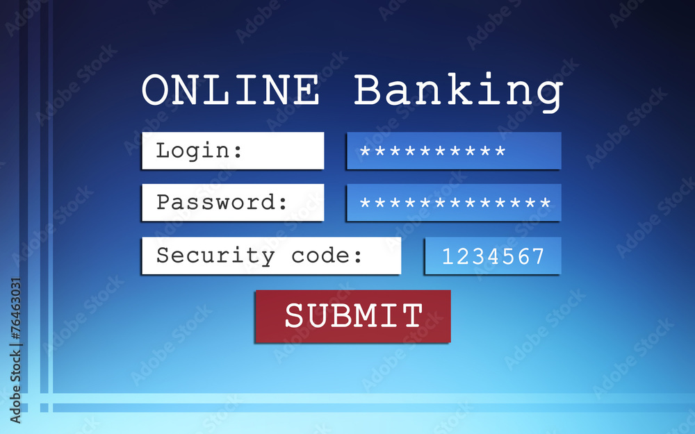 Naklejka premium Online banking background