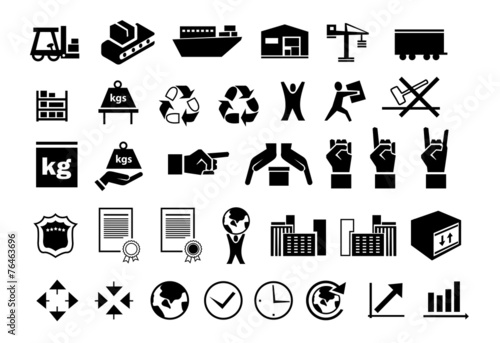 set of logistic icons 2