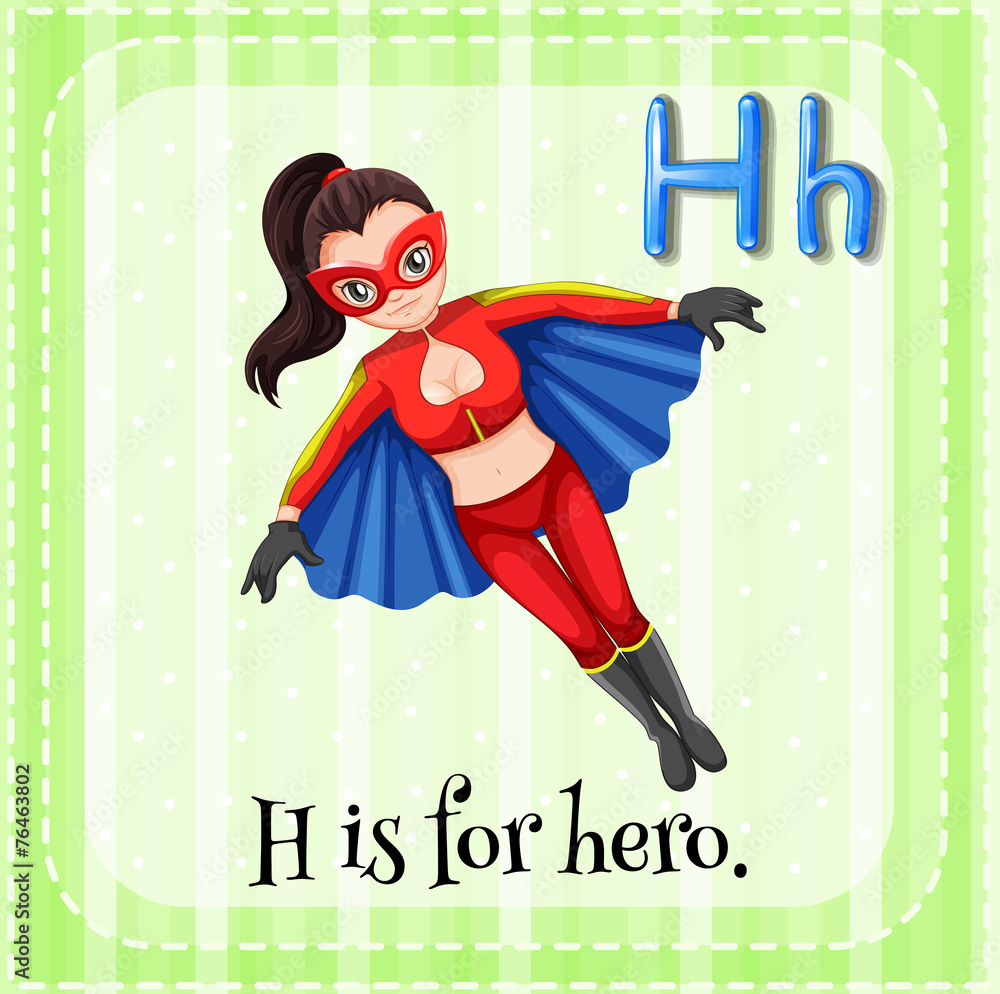 A letter H for hero - obrazy, fototapety, plakaty 