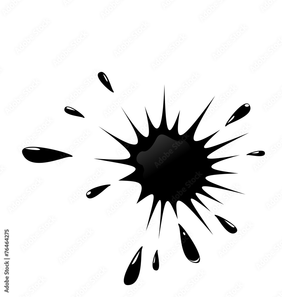 Illustration of black ink splash Illustration of black ink splash