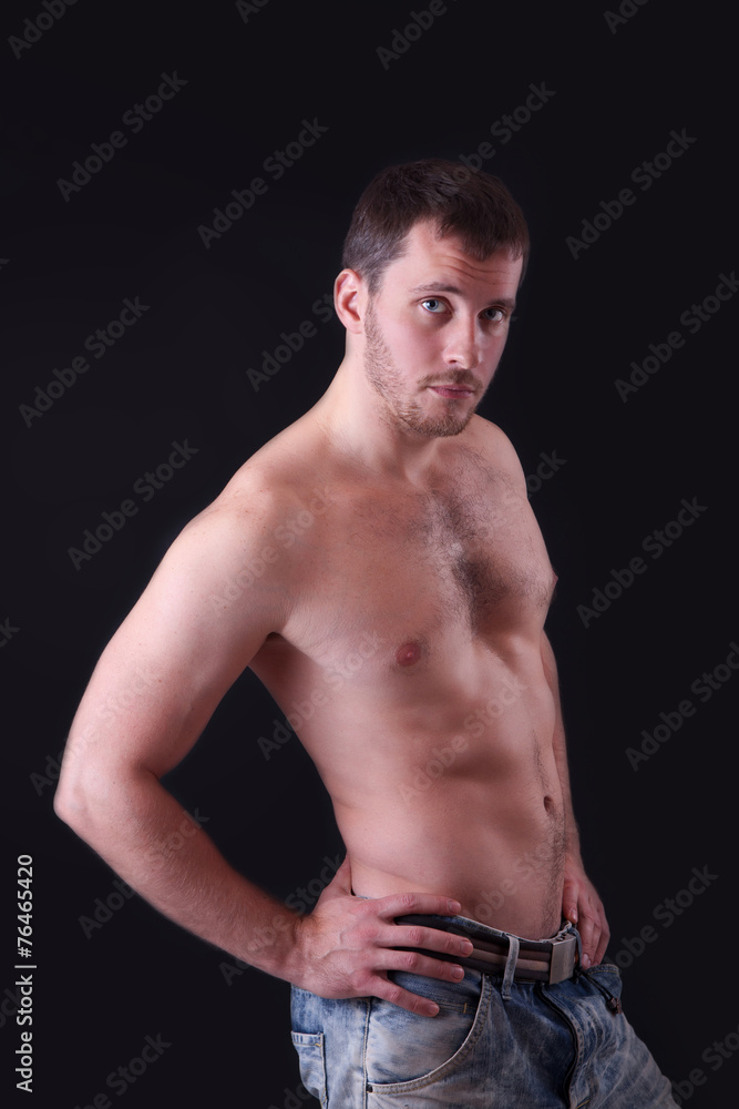Portrait of shirtless handsome man Portrait of shirtless handsome man