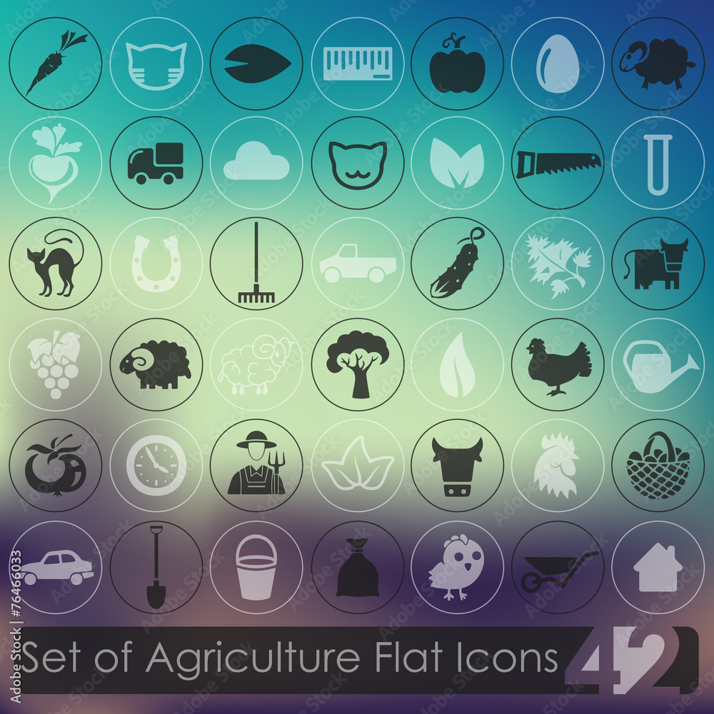Set of agriculture icons Set of agriculture icons