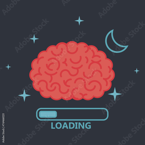Brain concept illustration: loading