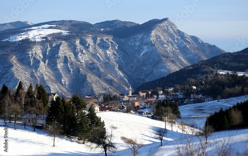 mountains and the village of TONEZZA del Cimone, Italy