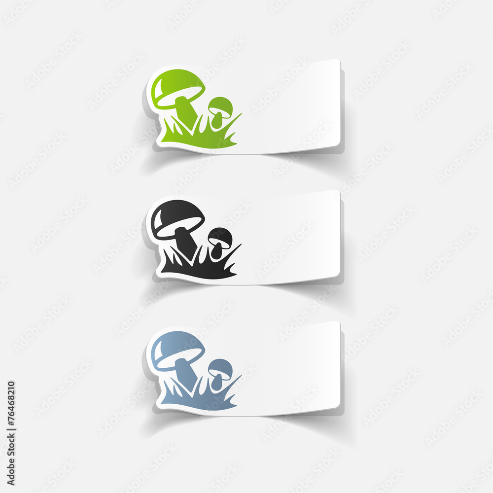 realistic design element: mushrooms realistic design element: mushrooms