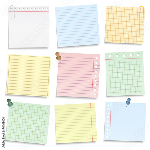 Colored Notebook Paper