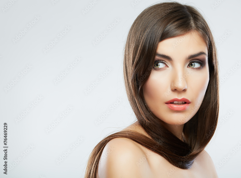 Woman hair style fashion portrait. Woman hair style fashion portrait.