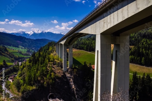 Autobahn am Brenner in Südtirol Italien photo