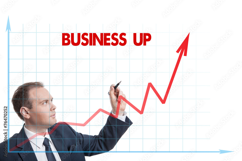 businessman drawing chart businessman drawing chart