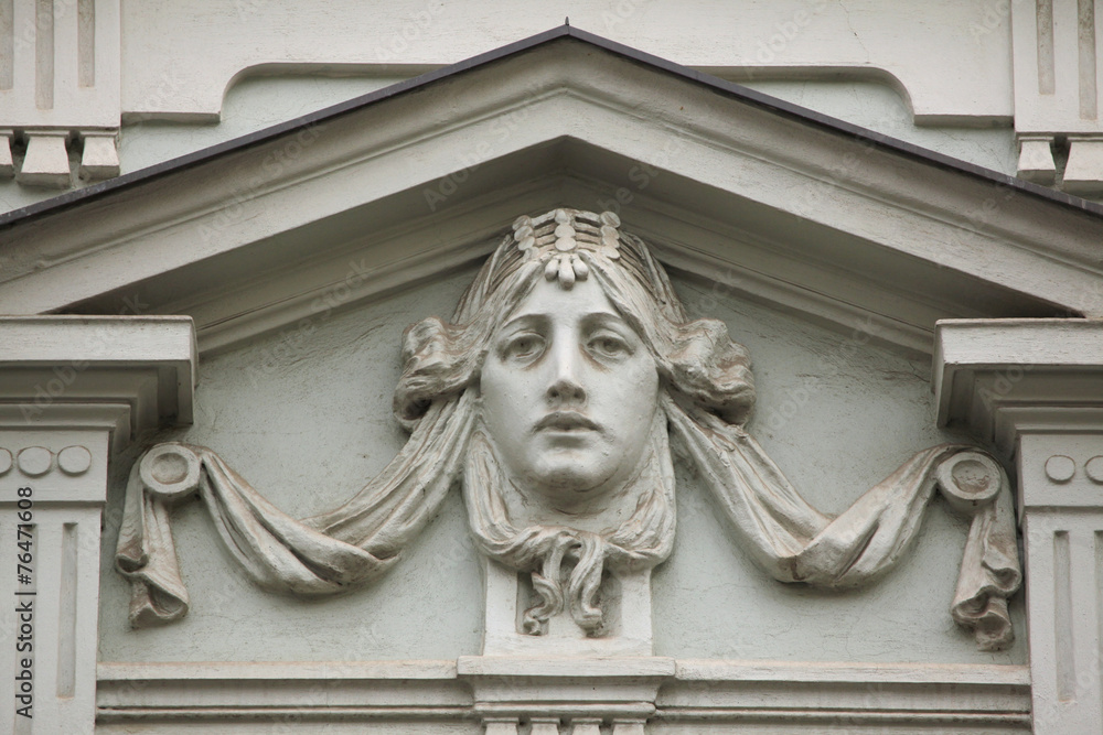 Fototapeta premium Mascaron on the Art Nouveau building in Prague.