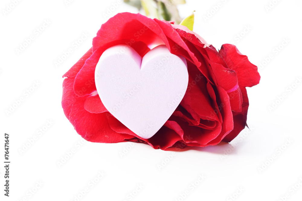Valentines Day heart in silver box and greeting card Valentines Day heart in silver box and greeting card