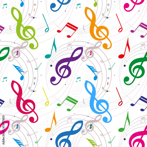 seamless background with notes