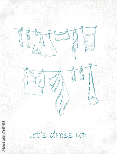 Сard with clothers.