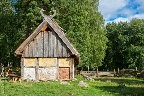 Canvas Print Vikings village. Sweden