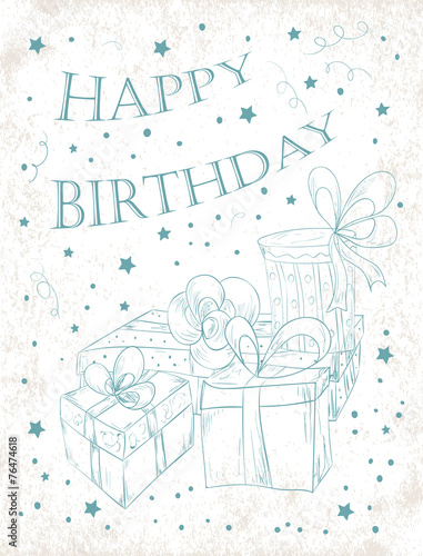 Hand drawn gift boxes
