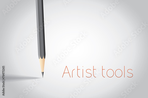 Pencil with place for text vector background