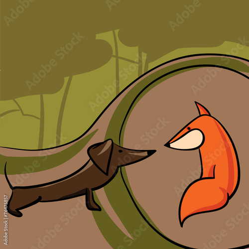 Dog found in a fox hole