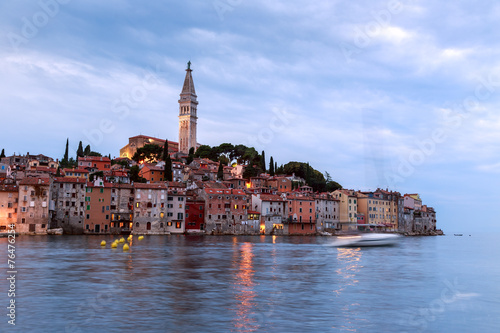 Rovinj old town in Adriatic sea coast of Croatia