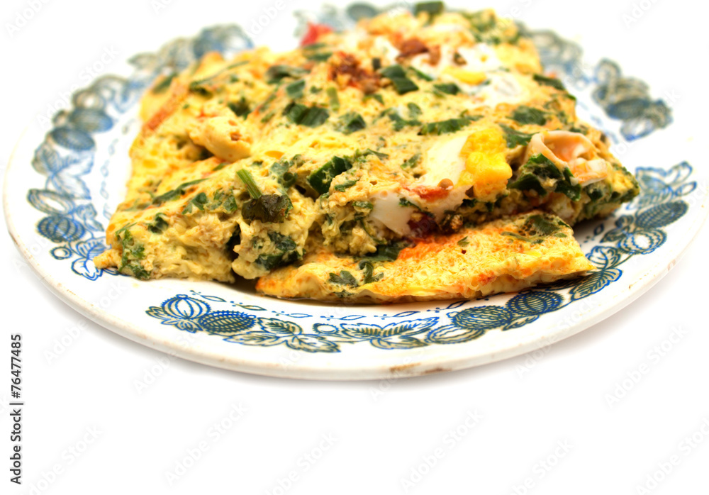 Vegetable omelet with eggs on a plate. Photo. Vegetable omelet with eggs on a plate. Photo.