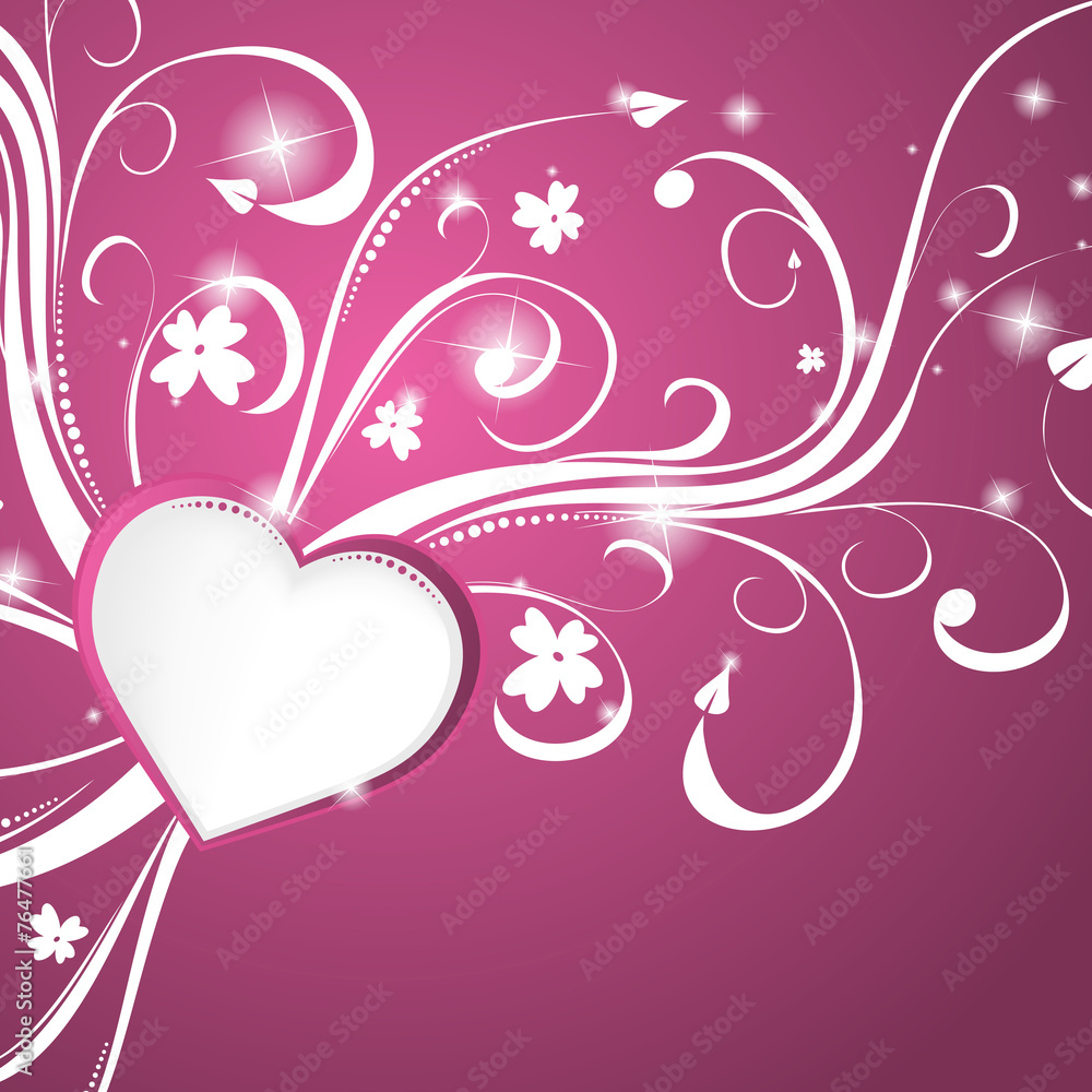 Beautiful pink heart background. Vector Illustration Beautiful pink heart background. Vector Illustration