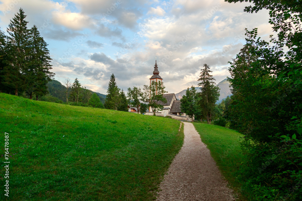 Church of St John the Baptist, Bohinj Lake, Slovenia Church of St John the Baptist, Bohinj Lake, Slovenia