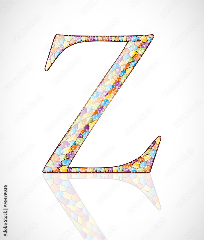 Obraz premium Abstract letter Z. Illustration 10 version