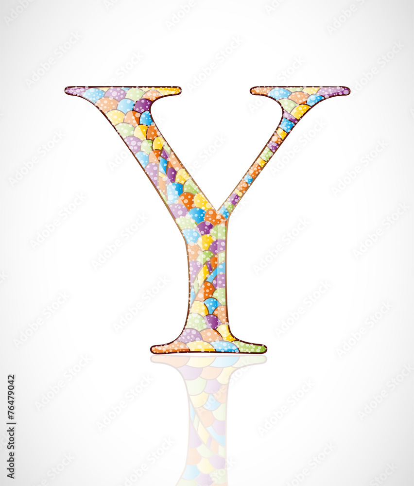 Abstract letter Y. Illustration 10 version Abstract letter Y. Illustration 10 version