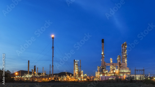 Big Industrial oil tanks in a refinery 