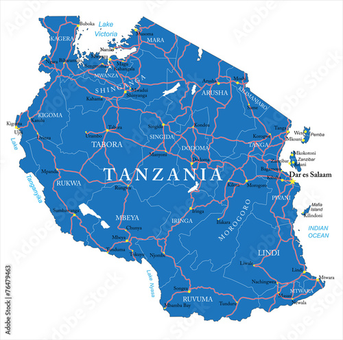 Tanzania map