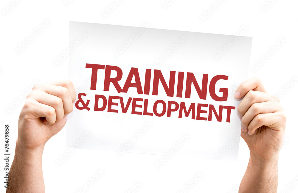 Training & Development card isolated on white background Training & Development card isolated on white background