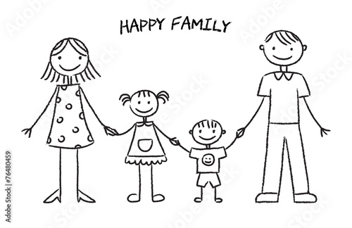 Happy family sketch