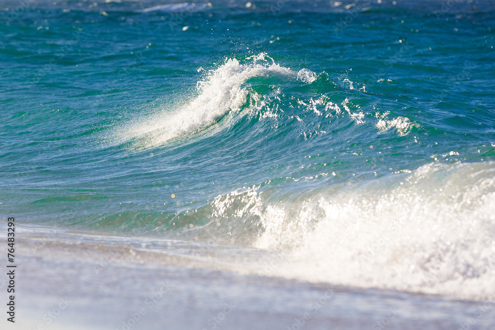 Waves on the beach of a tropical sea