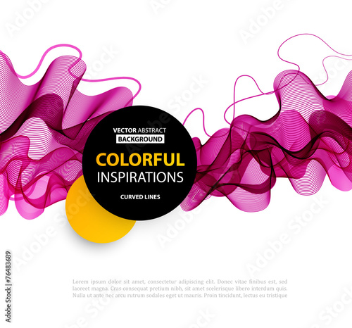 Abstract smoky waves  background. Template brochure design