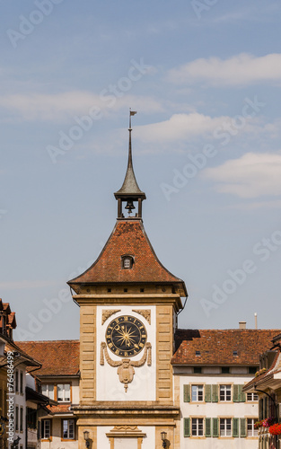 Murten, Altstadt, Stadttor, Berntor, Sommer, Schweiz photo