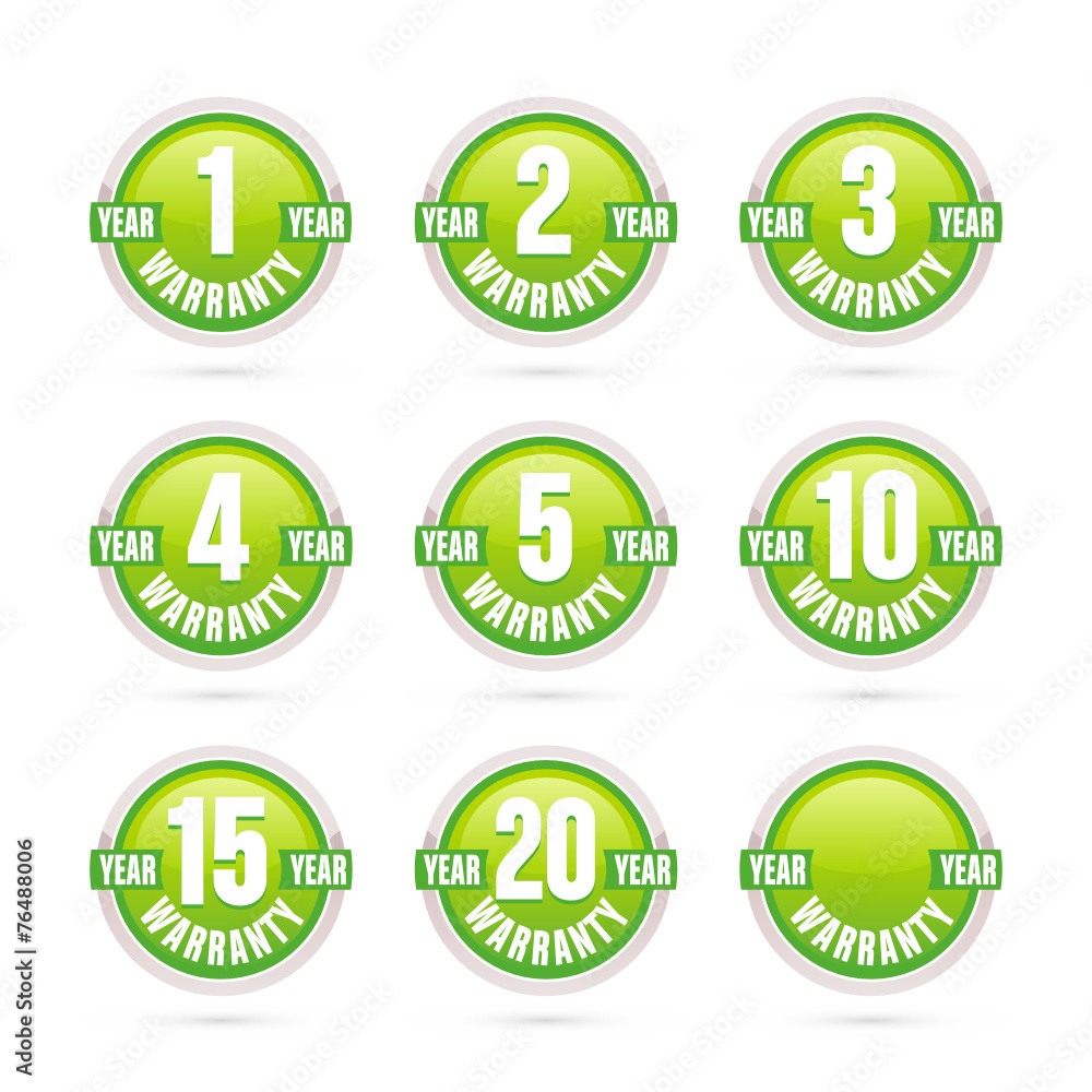 green warranty labels collection green warranty labels collection