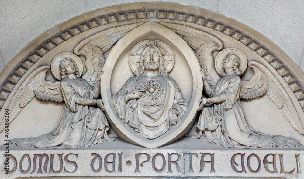 Vienna - The relief of Heart of Jesus Christ