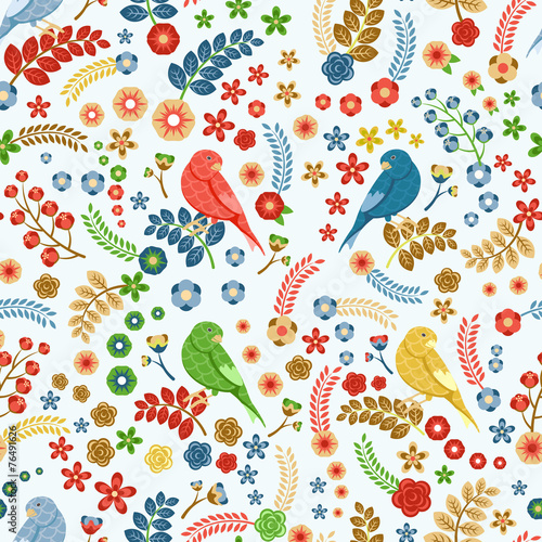Patrón vector floral transparente