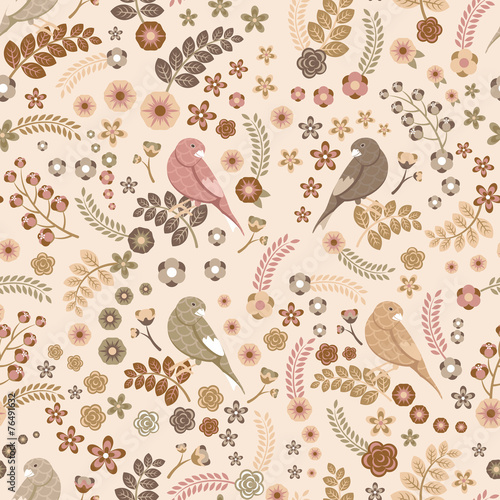 Patrón vector floral transparente