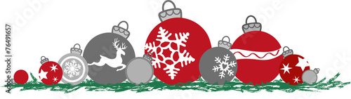 Weihnachtskugeln auf Boden liegend, Vektor