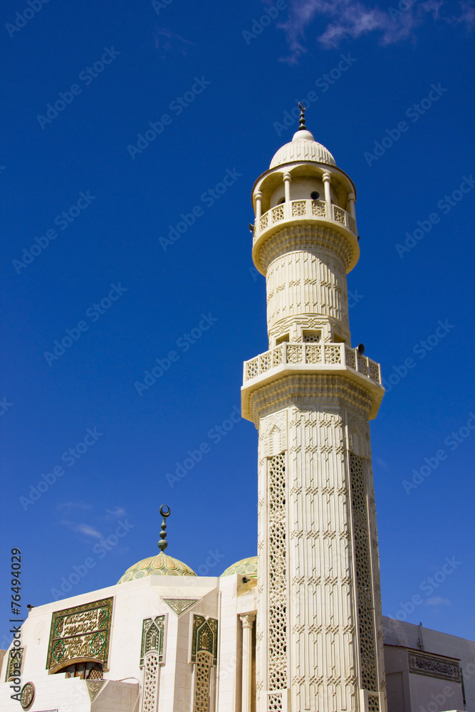 Mosque with beautiful blue sky
