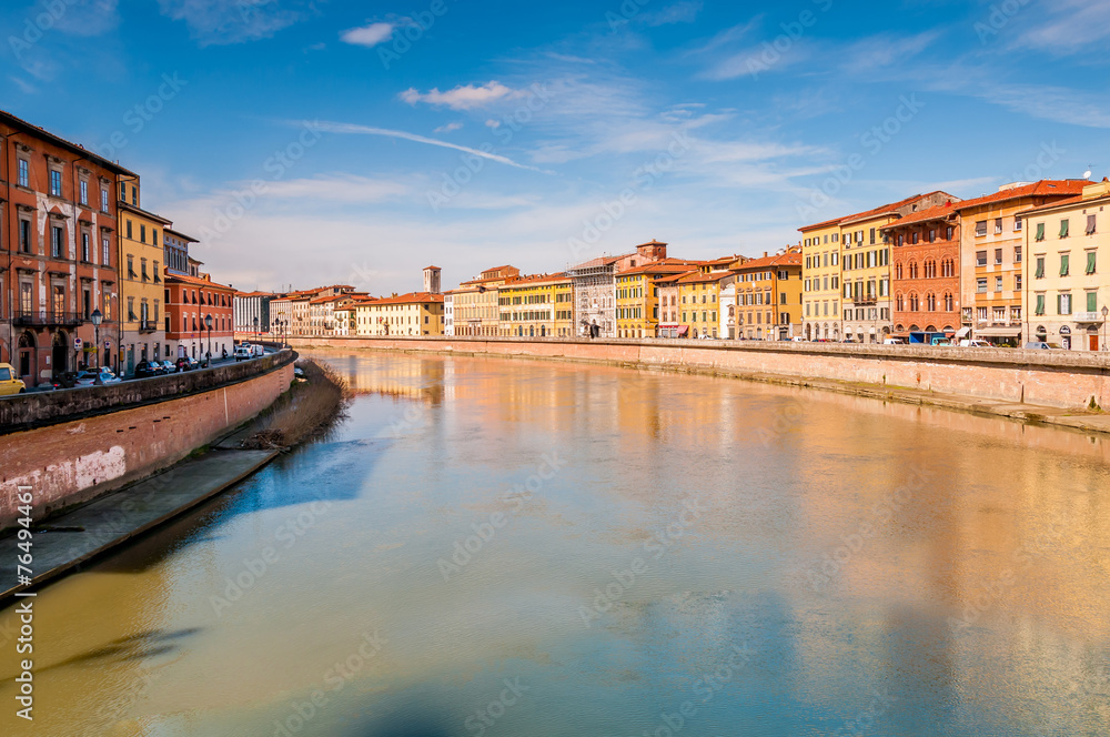 L'Arno à Pise, Toscane, Italie